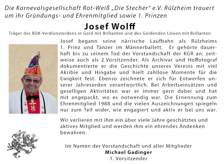 nachruf josef wolff